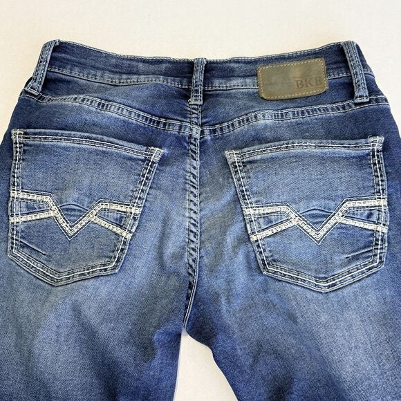 BKE Jeans Mens 29x33 Blue Jake Straight Leg Denim Regular Fit Stretch Med. Wash - Picture 8 of 15